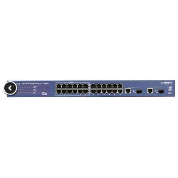 Linksys Other - ProSAFE 24 Port 10/100 Mbps Smart Switch with 2 Gigabit Ports and PoE Blue